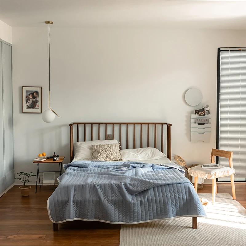 Летнее вязаное хлопковое одеяло - 100% хлопок Тяньчжу, охлаждающее одеяло для сна нагишом и под кондиционером (Дышащий и легкий)