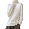 Women's Warm High-Neck Wool Sweater: Thick, Loose, Casual Base Layer for Autumn/Winter