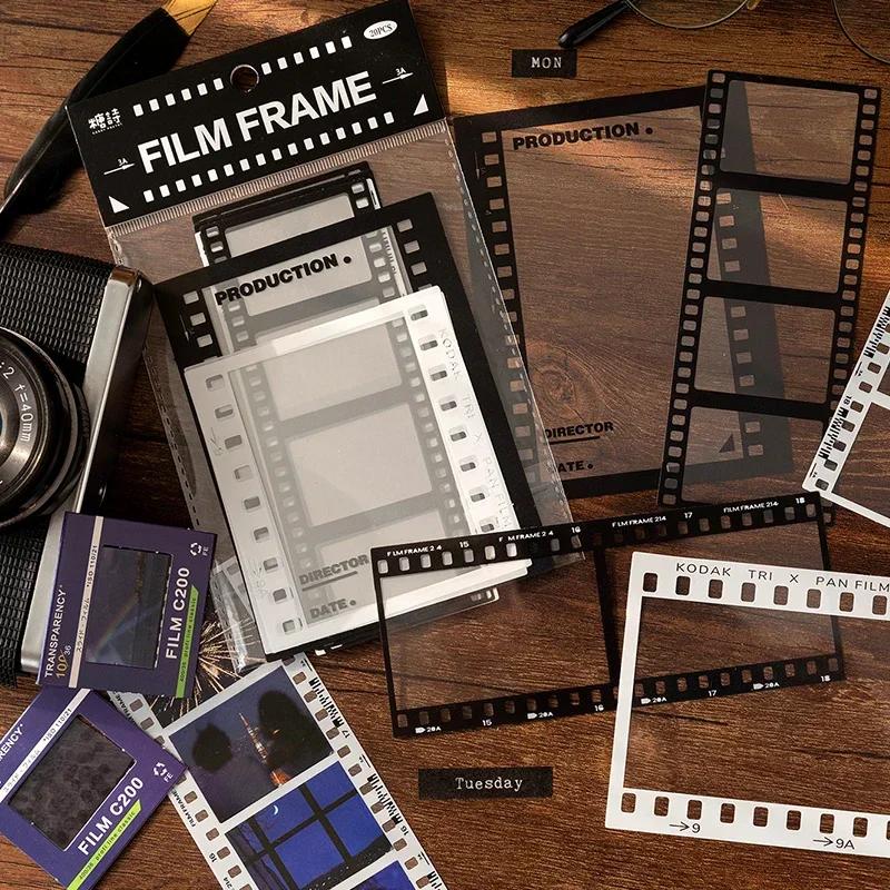 15 листов винтажной фотопленки рамка ПЭТ наклейки упаковка DIY дневник мусор журнал украшения этикетки наклейки альбом скрапбукинг