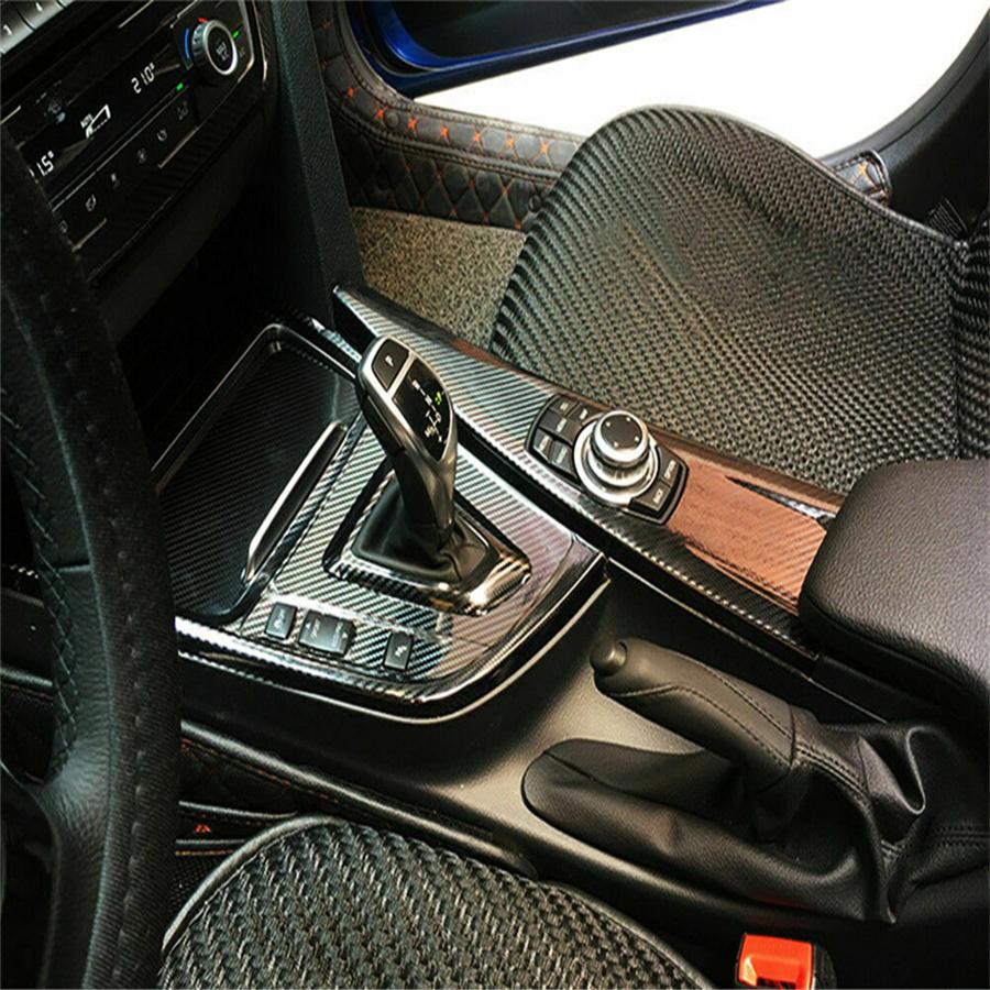 Автомобильная 5D Виниловая Накладка с Текстурой Углеродного Волокна для Интерьера для BMW 3-й Серии F30 F31