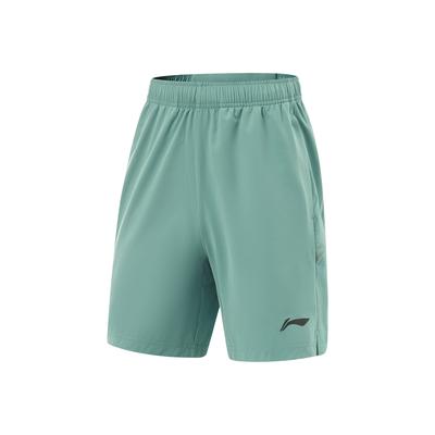 Li Ning Беговая серия Удобные Повседневные Простые Универсальные Быстросохнущие На шнуровке Пятиточечные Спортивные Шорты Мужские шорты Дымчато-зеленый AKSV089-3