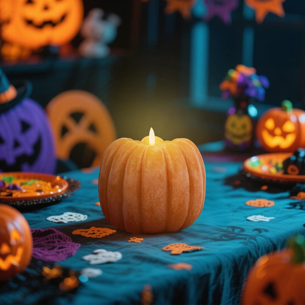 Halloween Pumpkin Led Electronic Candle Light, Halloween PumpkinLantern Decoration Props