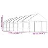 VidaXL Belvedere with White Roof 13.38x4.08x3.22 M Polyethylene, Party Tent, Marquee, Awning Shelter, Pavilion, Tent 3155490