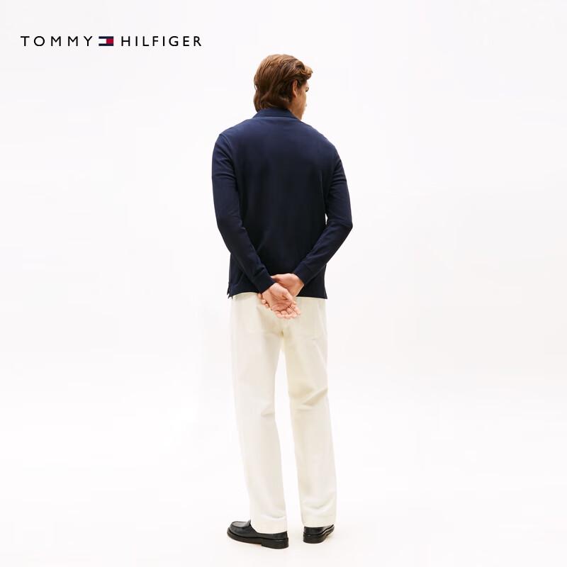 Tommy Hilfiger Мужская классическая рубашка-поло с длинным рукавом 1985