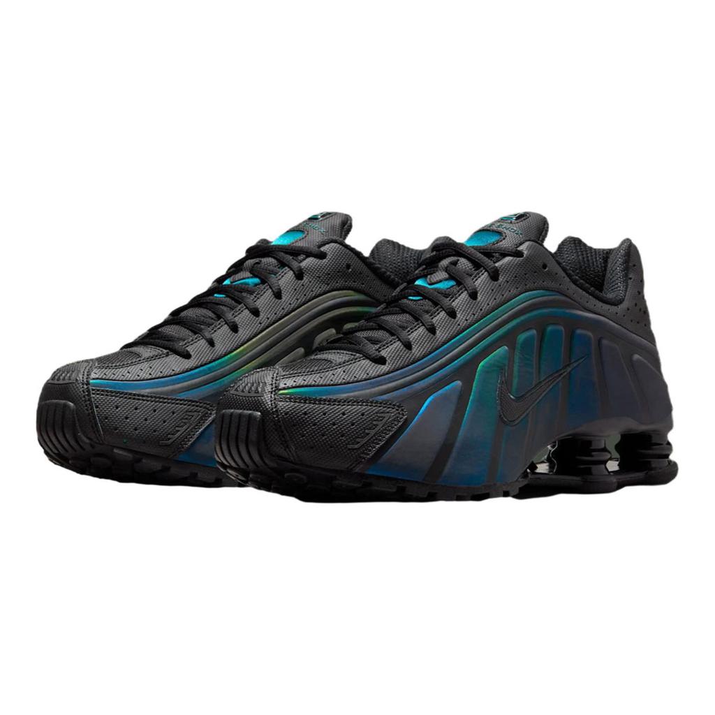 Nike Кроссовки мужские Shox R4 SE Черные Морские водоросли Разноцветные Светло-лимонный твист IM6596-001