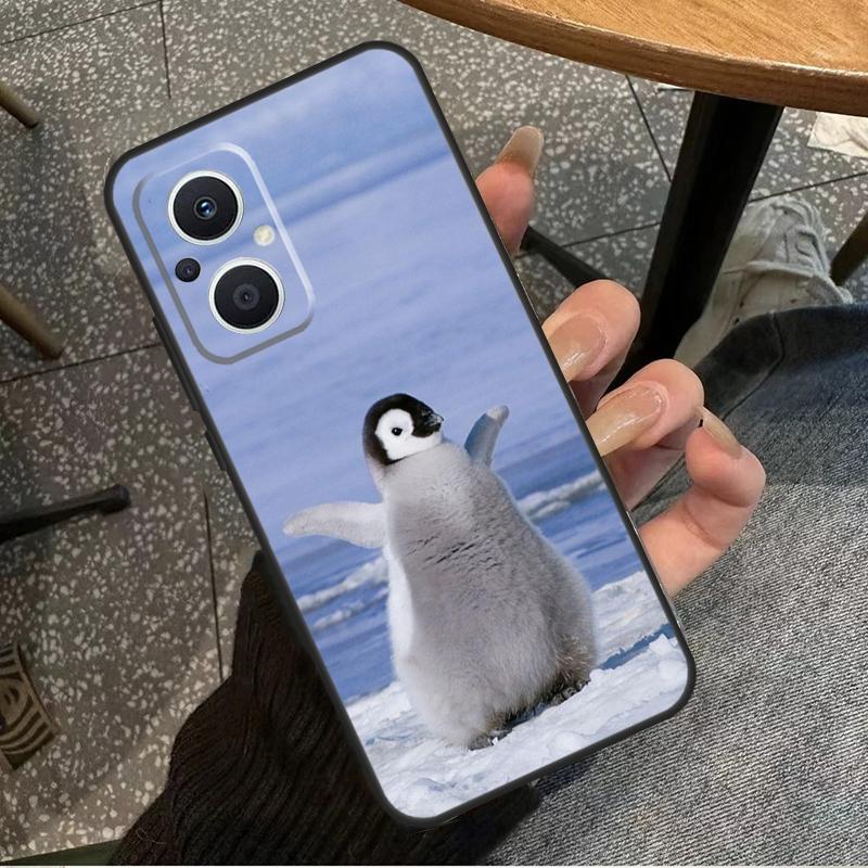 Пингвин Снег Арктика Милое Животное Для OPPO Reno 14F 13F 12F 11F 10 11 12 13 14 Pro 7 8 Lite 8T OPPO Find X5 X6 X8 X9 Pro Чехол