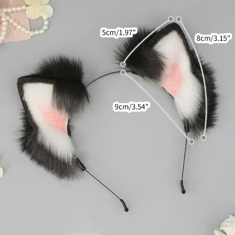 Halloween Cartoon Cat Ears Hair Hoop Woman Headband Makeup Headband for Easter Carnivals Cosplay Hair Accessories