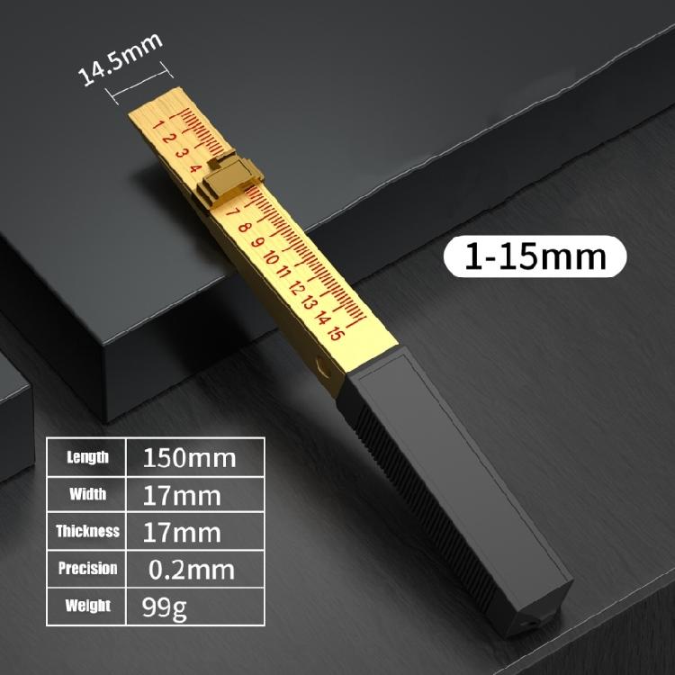 Angled Measuring Reader for Narrow Openings, Fine Scale Lines and Position Lock for Cabinet Door Fitting, Machine Inspection and Service