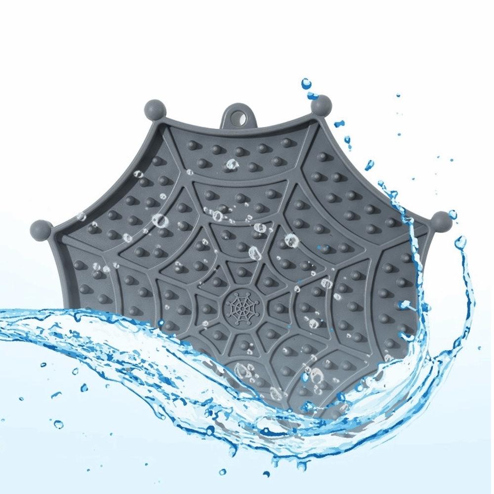 Suction Cup Base Slow Feeding Mat Spider Web Shape Cat Licking Plate for Cats and Dogs