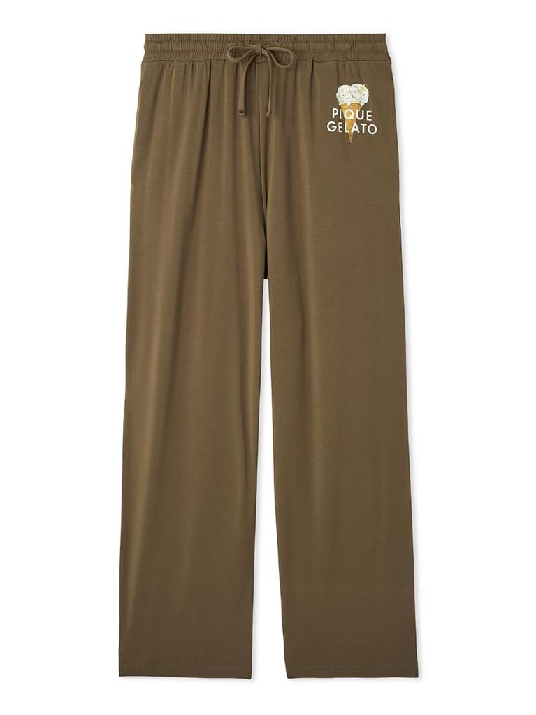 Gelato Pique HOMME Rayon Double Gelato Logo Long Pants PMCP254944 BRW Men's