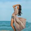 Sexy Short Sleeve Front Open Self Belted Long Kimono Dress Summer Clothes For Women Beach Wear Bathing Suit Cover Up Q1357