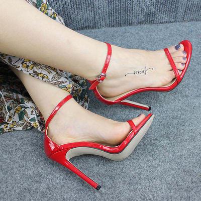 Модные женские летние сандалии 10 см Модные однотонные повседневные с открытым носком Супер высокий каблук Туфли-лодочки с рыбьим носком Сандалии на высоком каблуке 2025