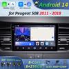 Автомагнитола Android 14 для Peugeot 508 2011 - 2018 GPS Мультимедийный плеер Навигация Стерео DSP BT Головное устройство Аудио 4G Вентилятор охлаждения