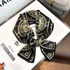 Крупный брендовый двухсторонний печатный длинный шелковый шарф, ленточный галстук, сумка, украшение для костюма, шарф, пояс, многофункциональный
