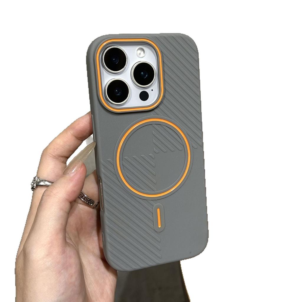 Тонкое кольцо с магнитным креплением подходит для чехла iPhone 16 Pro Max Скрытый щит Магнитный защитный чехол iPhone 15 Нескользящий защитный чехол 16
