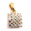 [C5640] - White 'Pavé De Rhinestone' Gold Plated Pendant