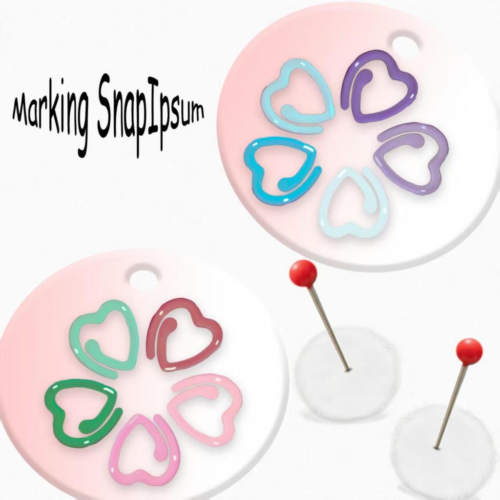 Металлические маркеры для вязания в форме сердечка, с росписью, для вязания и DIY проектов из пряжи