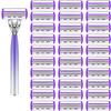 Six-Layer Razor Blade Shaver with Metal Holder for Hair Removal