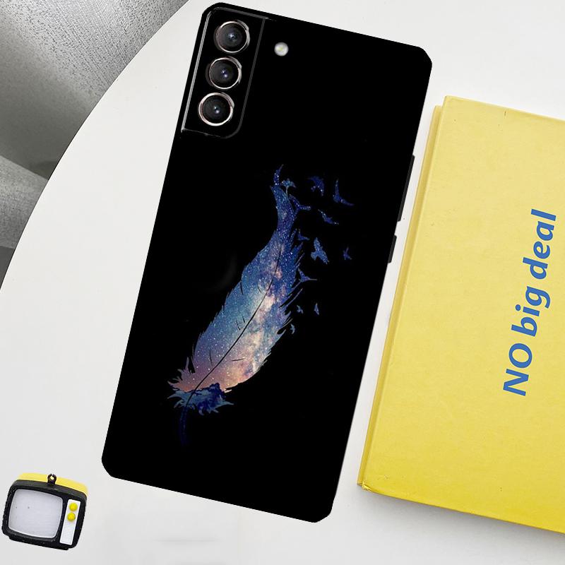 Чехол для телефона с перьями для Samsung Galaxy S25 S24 Ultra S20 S21 S22 S23 Plus S9 S10 S24 FE S25 FE