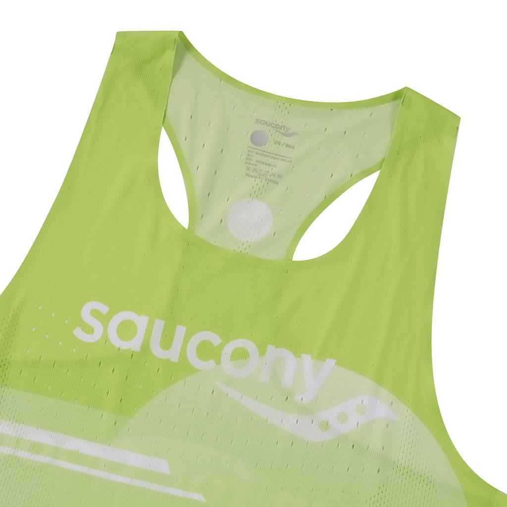 SAUCONY Серия для скоростного бега, модная и удобная спортивная майка без рукавов с круглым вырезом, унисекс, топы, геометрический желто-зеленый, SA2250TK63T-PR229