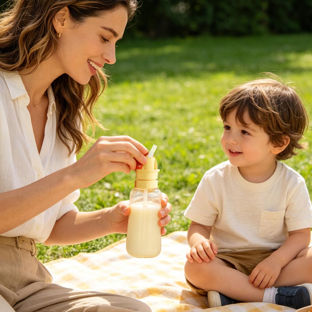 Water With Straw Cap Conversion Head, Suitable For Infants And Children To Prevent Suffocation When Going Out
