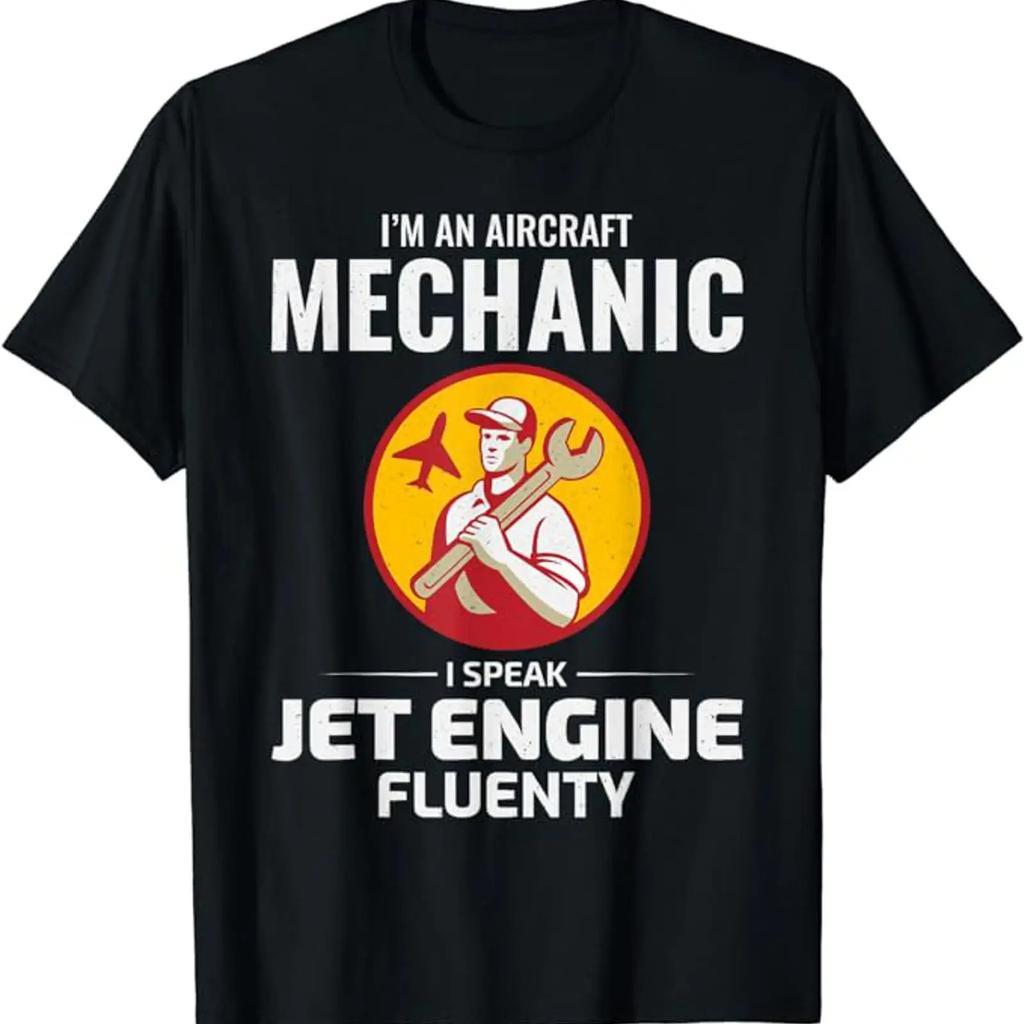 Aircraft Mechanic Shirt Vintage Designer Clothes Slightly Top For Everyday Wear Homme Comfortable Stretched Fashion