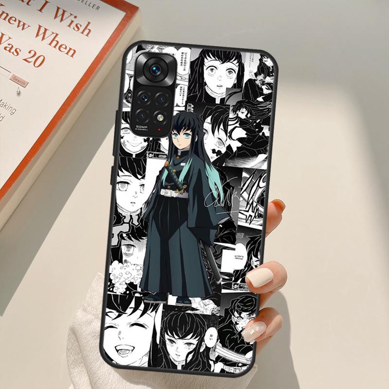 Чехол Muichiro Tokito Kimetsu no Yaiba для Xiaomi Redmi Note 11 Pro 8 9 11S 10S 9S Note 10 Pro, чехол для Redmi 10 10C 9A 9C