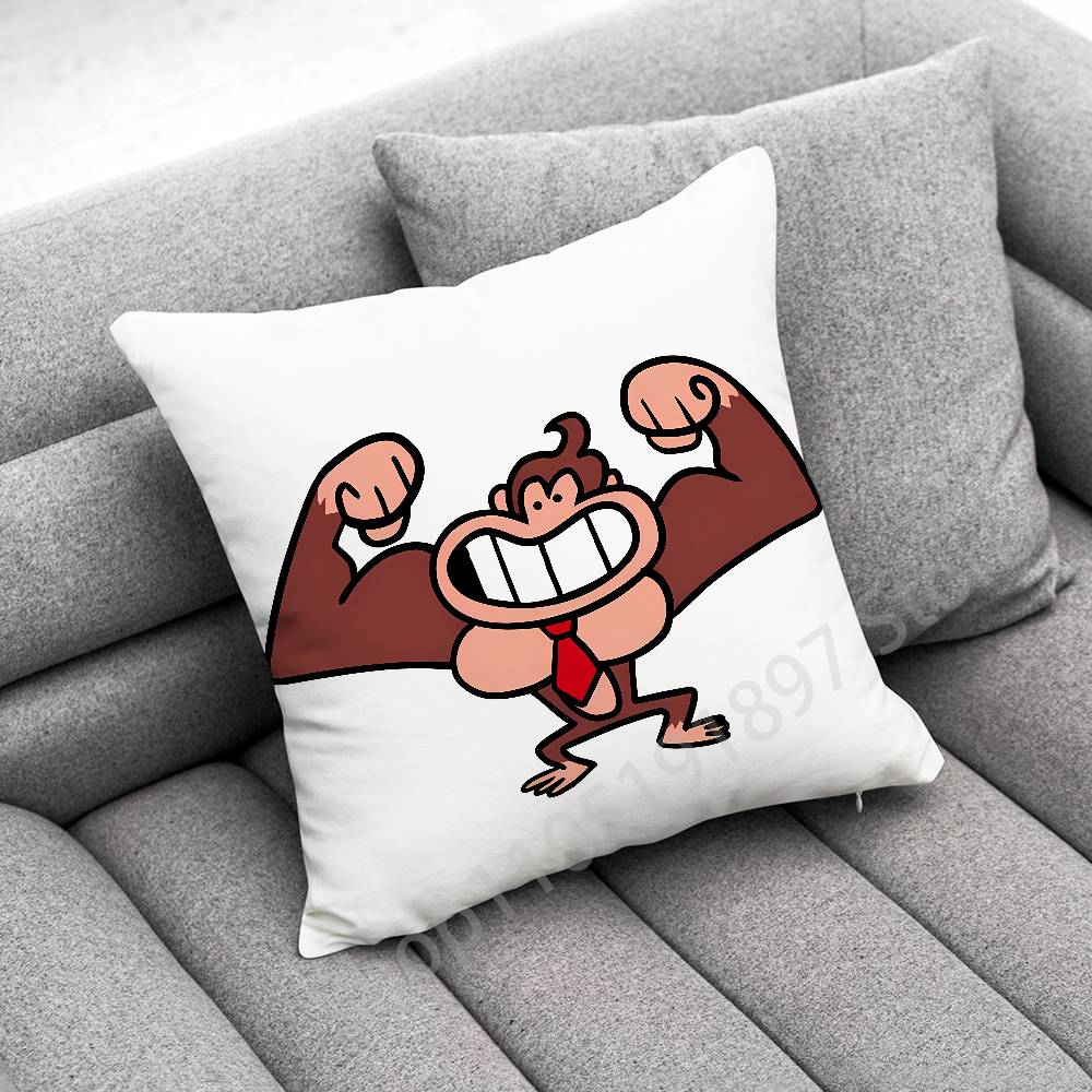 Чехол на декоративную подушку D-Donkey K-Kong Обезьяна Для 50x50см 30x30см 55x55см 45x45см 40x40см Квадратный Чехол на Подушку для Кровати