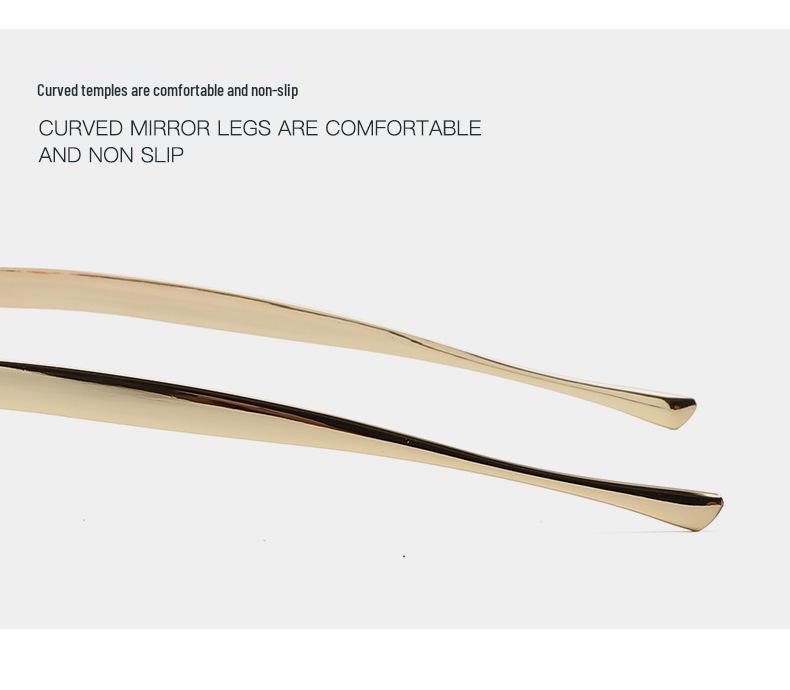 Европейские и американские овальные солнцезащитные очки - Модный металлический дизайн, Высококлассный стиль с подиума