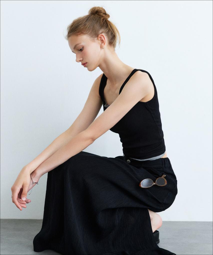 MIXXO Макси-юбка с эластичной талией и фактурой на спине_Miwwhg81Aa