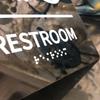 Acrylic Restroom Guide Self Adhesive Washroom Door Sign Creative Braille Restroom Sign  School