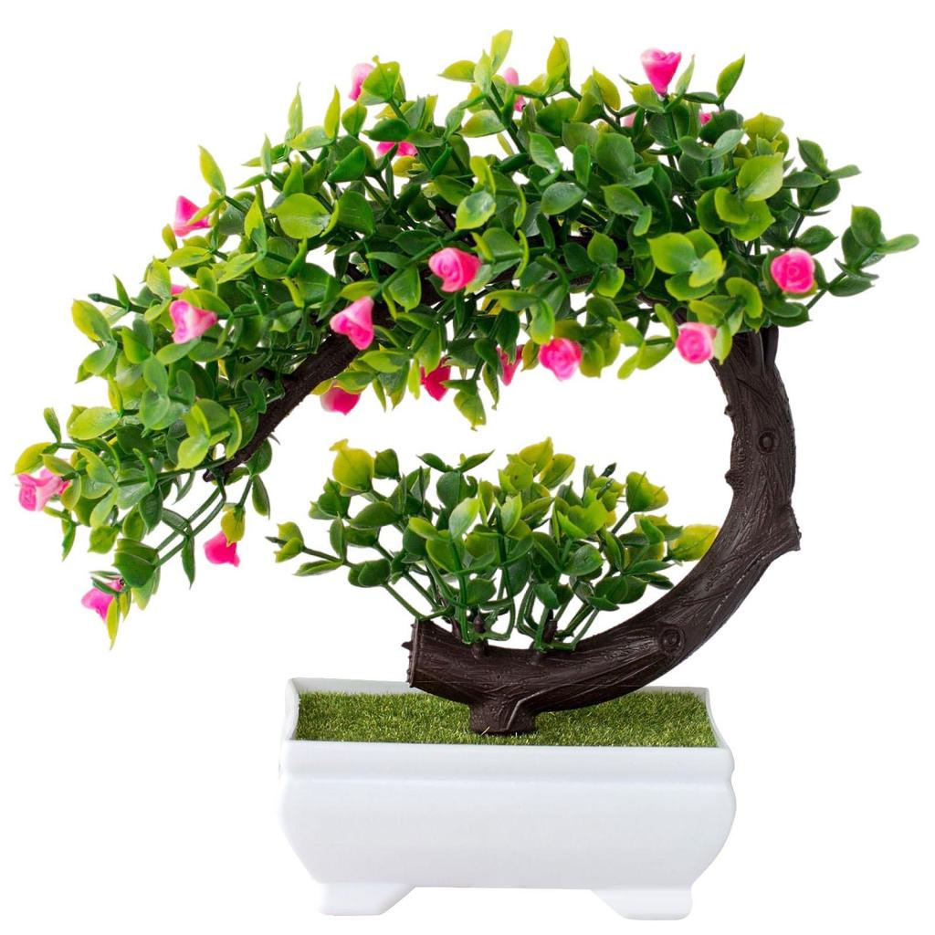 Artificial Plants Bonsai Simulated Tree Potted Plants Fake Flowers Table Potted Ornaments