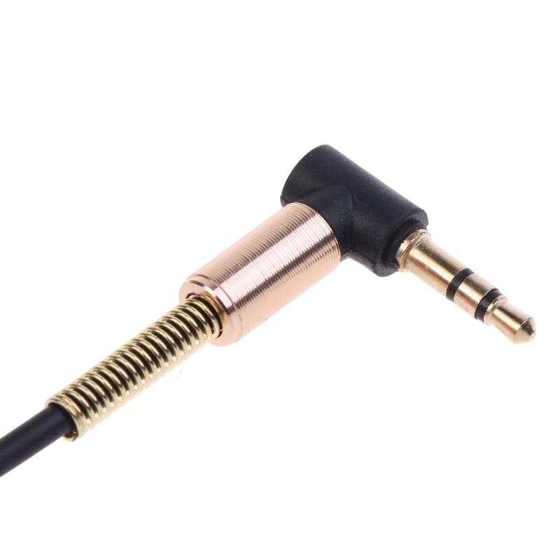 3.5mm Audio Cable, 90 Degree Right Angle 3-Conductor Stereo Aux Cable Cord 3.5mm Male to Male TRS-Cable Extension Line