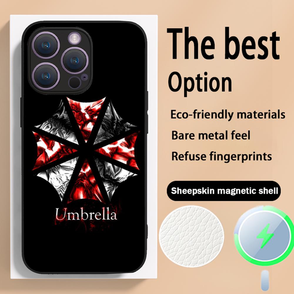 Resident evil 9 горячий игровой плакат Чехол для телефона для iPhone 16 15 14 13 12 11 Plus Pro Max Высококлассный Люксовый Magsafe Овечья кожа