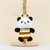 Charming Bee Panda Plush Keychain Adorable Panda Stuffed Toy Bag Pendant