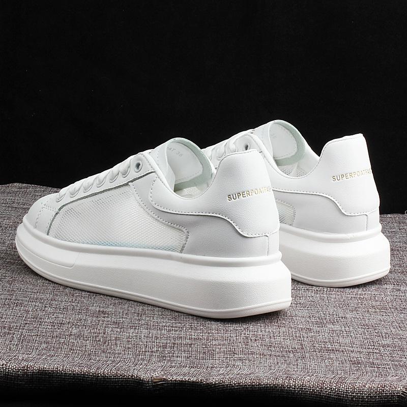 White Shoes for Men Thick Soles for Men Skateboard Shoes for Lovers Casual Sports Shoes for Men Light Travel Shoes