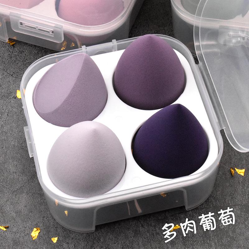 Ultra-Soft Beauty Sponge Set: Non-Absorbing, Dual-Use for Dry/Wet Application, Includes 4 Air Cushion Puffs