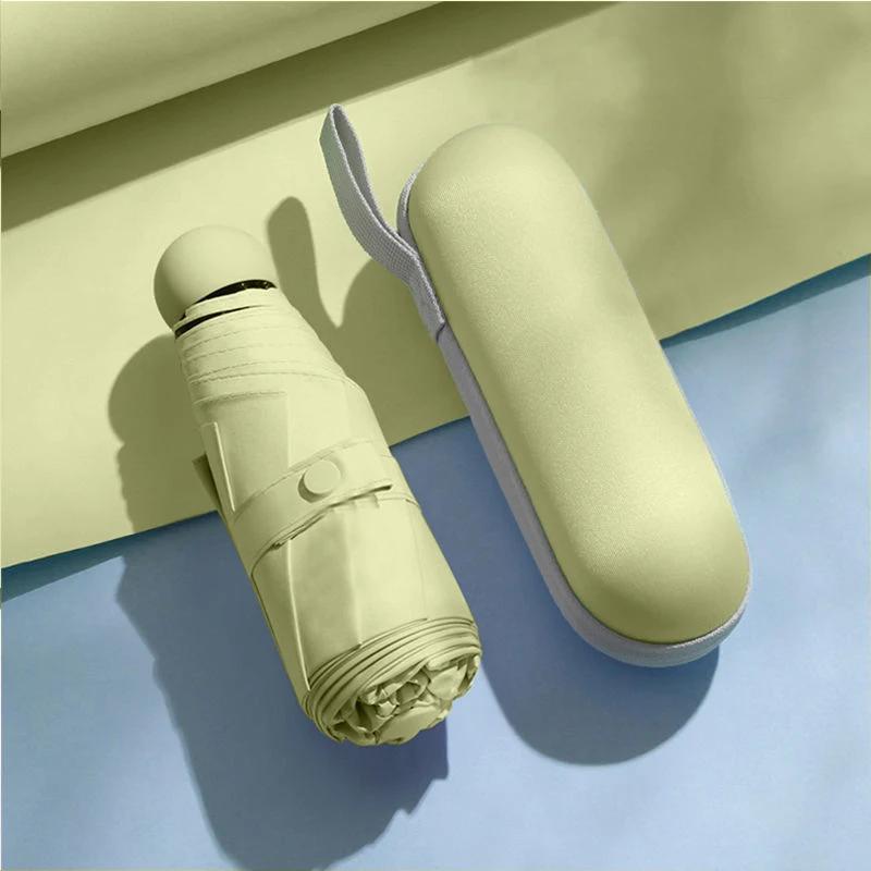 Мини складной зонт с защитой от ультрафиолета Мини-зонт от солнца двойного назначения портативный ящик для хранения солнцезащитного зонта Мини-зонт 001