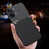 Чехол для Xiaomi Poco X8 Pro Max, Шероховатый, С перекрестным узором, Магнитный, Мягкий силикон, Кожа, Для Xiaomi Poco X8, Задняя крышка