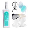 Classe Wig Care Wig Wig Wig and Wig Brush 5-Piece Set Spray, Stand, Net,