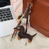 Original Keychain Nylon Woven Rope Sausage Dog Baseball Pendant Hang DIY Bag Accessories