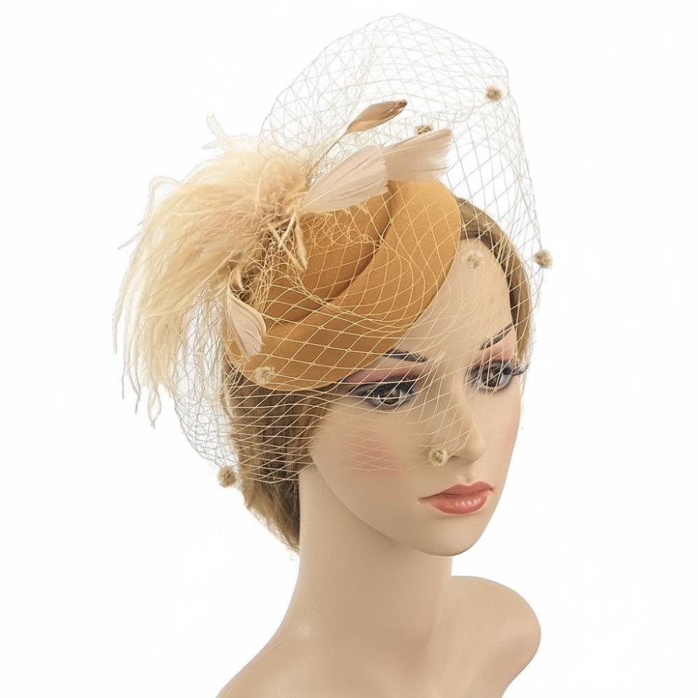 Fishnet Veil Felt Fascinator Hat Elegant Pillbox Hats New Wedding Veil Hat Wedding Party