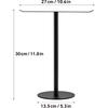 Black Hand Towel Holder Stand – Countertop T-Shaped Stainless Steel Towel Rack with Non-Slip Base for Vanity and Kitchen