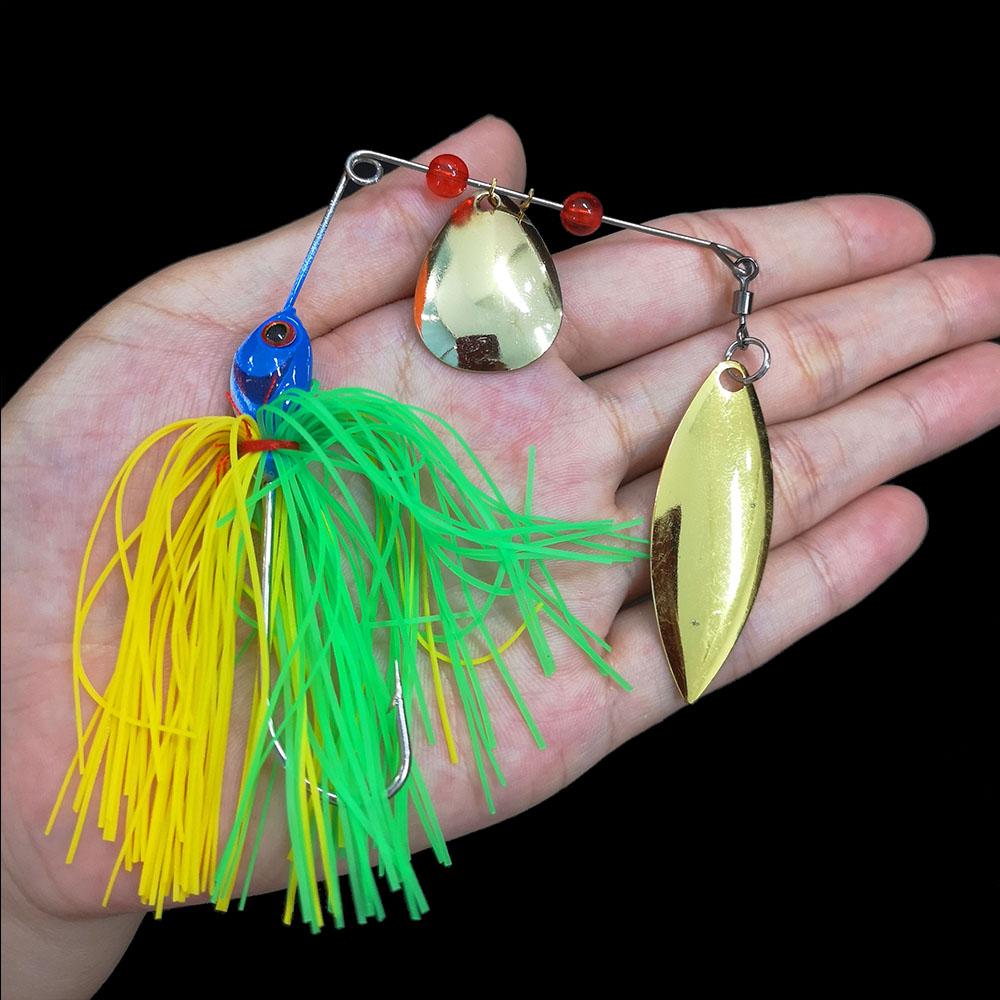 1 шт., спиннербейт Hengjia с юбкой, 17 г, бионические воблеры, рыболовные снасти для форели, окуня, щуки