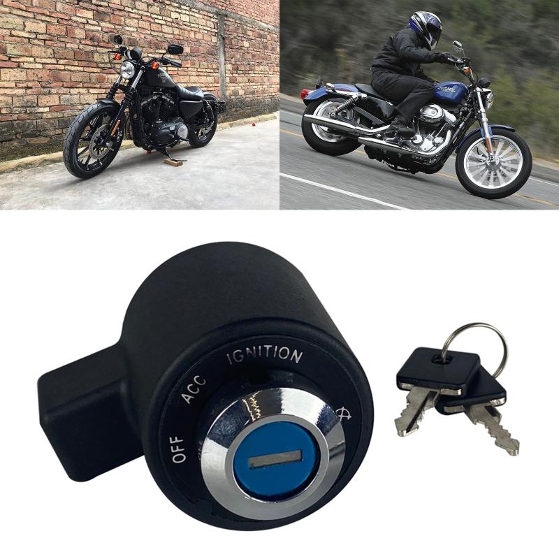 Motorcycle Ignition Switch with 2 Keys Lock Set Upgraded for XL 883 1200 1995-2003