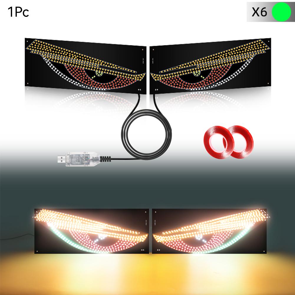 2 шт. модернизированный автомобильный светодиодный декоративный фонарь Devil's Eye, задний предупреждающий фонарь для переднего окна, красный атмосферный фонарь Devil Eye, аксессуары для украшения автомобиля