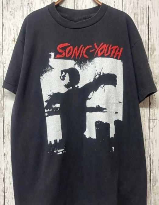 Футболка группы Sonic Youth Ретро Стиль Черная Хлопковая Футболка Унисекс S-5XL Унисекс Футболка