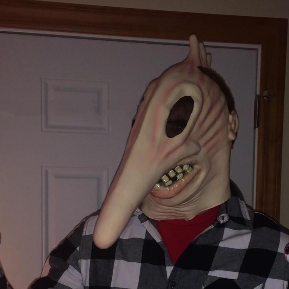 Маска ужасов Головной убор Латексные маски Хэллоуин рождество Жуткий костюм для Адама