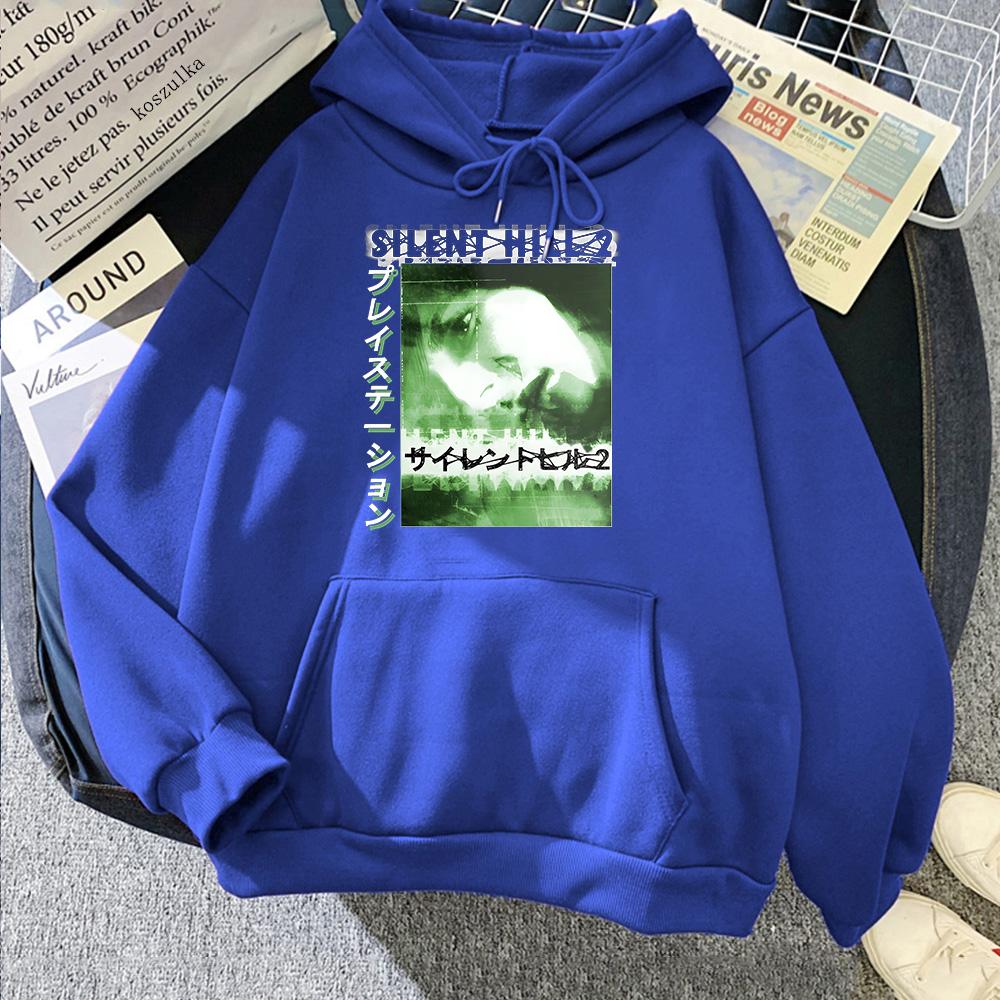 Классические графические толстовки с капюшоном по мотивам игры ужасов Silent Hill, винтажная толстовка в стиле поп-арт для осени/зимы, готическая одежда, пуловеры Moletom