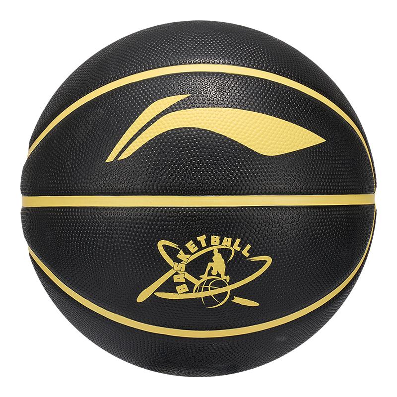 Li Ning Коллекция CBA Резиновый Баскетбольный Мяч Черно-Золотой Размер 7 Тренировочный Унисекс Версия для Материкового Китая LBQK187-1